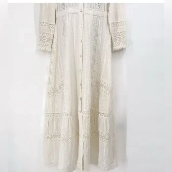 LoveShackFancy Desert Victorian lace Maxi Dress size 0 - Picture 8 of 15